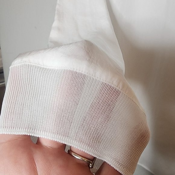 NWT Vince Rib Trim White Long Sleeve Top Triacetate women's size 3X - Picture 6 of 16